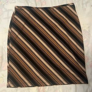 Express Brown Striped Skirt